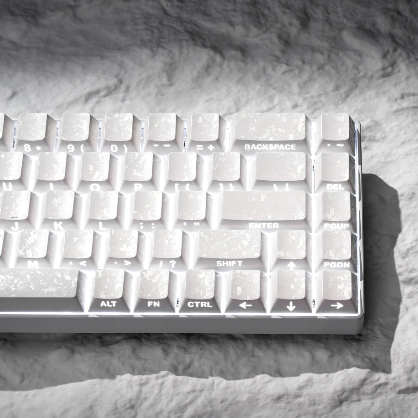 XVX Forged Carbon-Look Cherry Profile Side-Printed PC Keycap Set