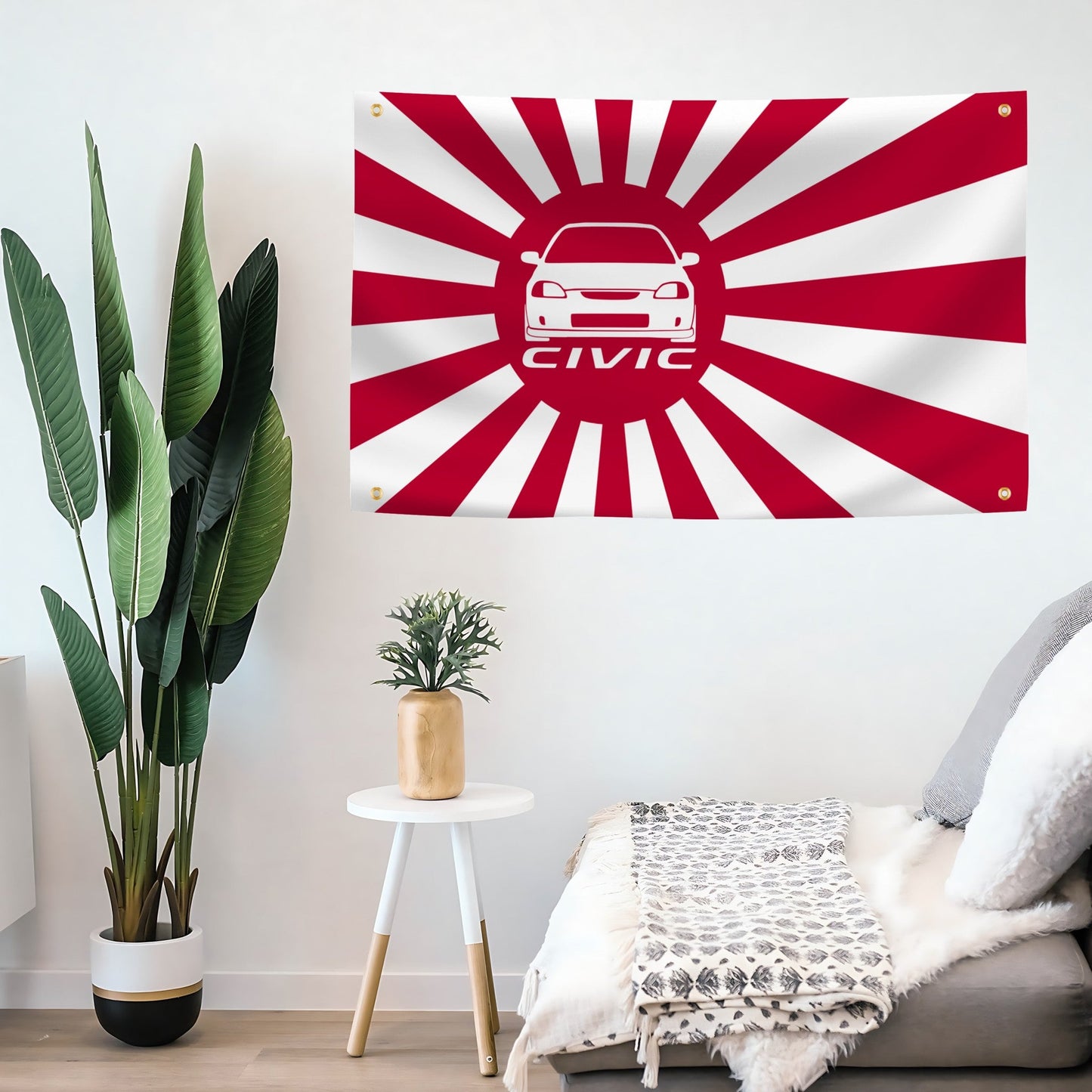 Honda Civic Japanese Rising Sun Flag