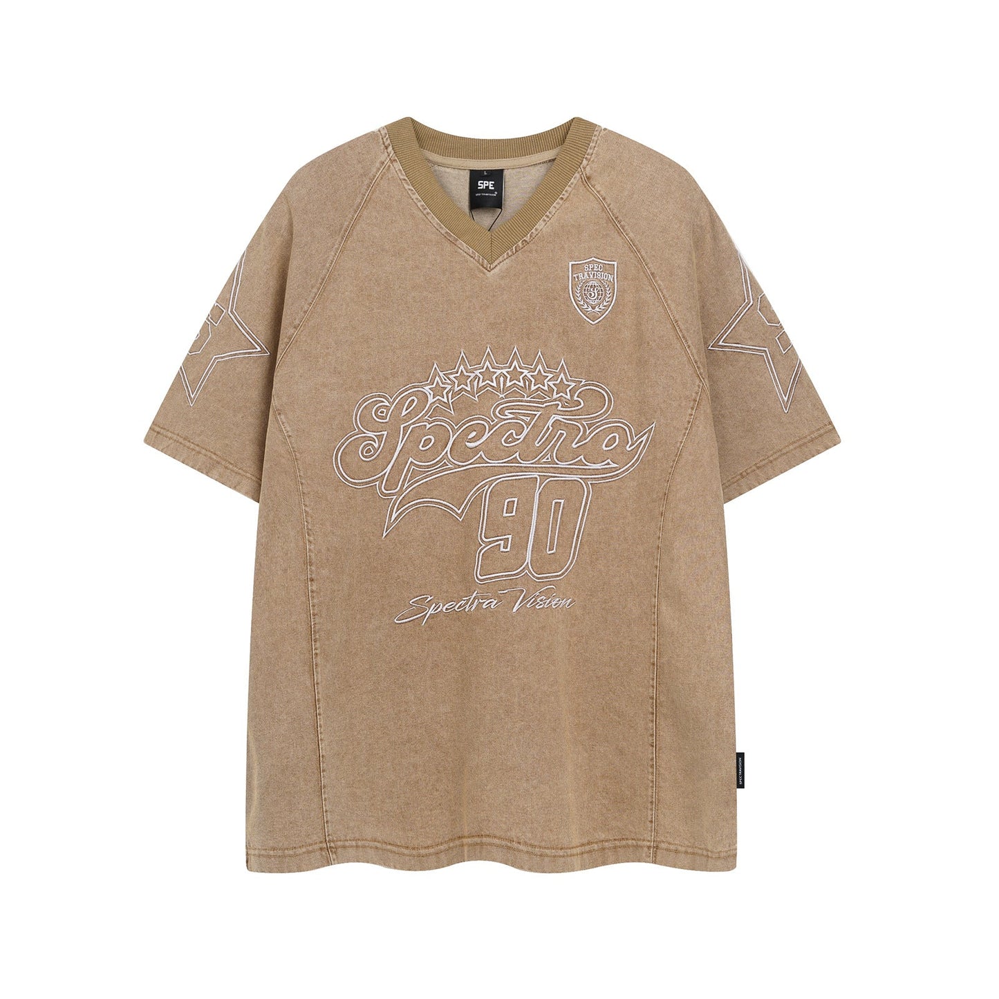 Harajuku Style Heavy Embroidery Denim T-Shirt for Men & Women