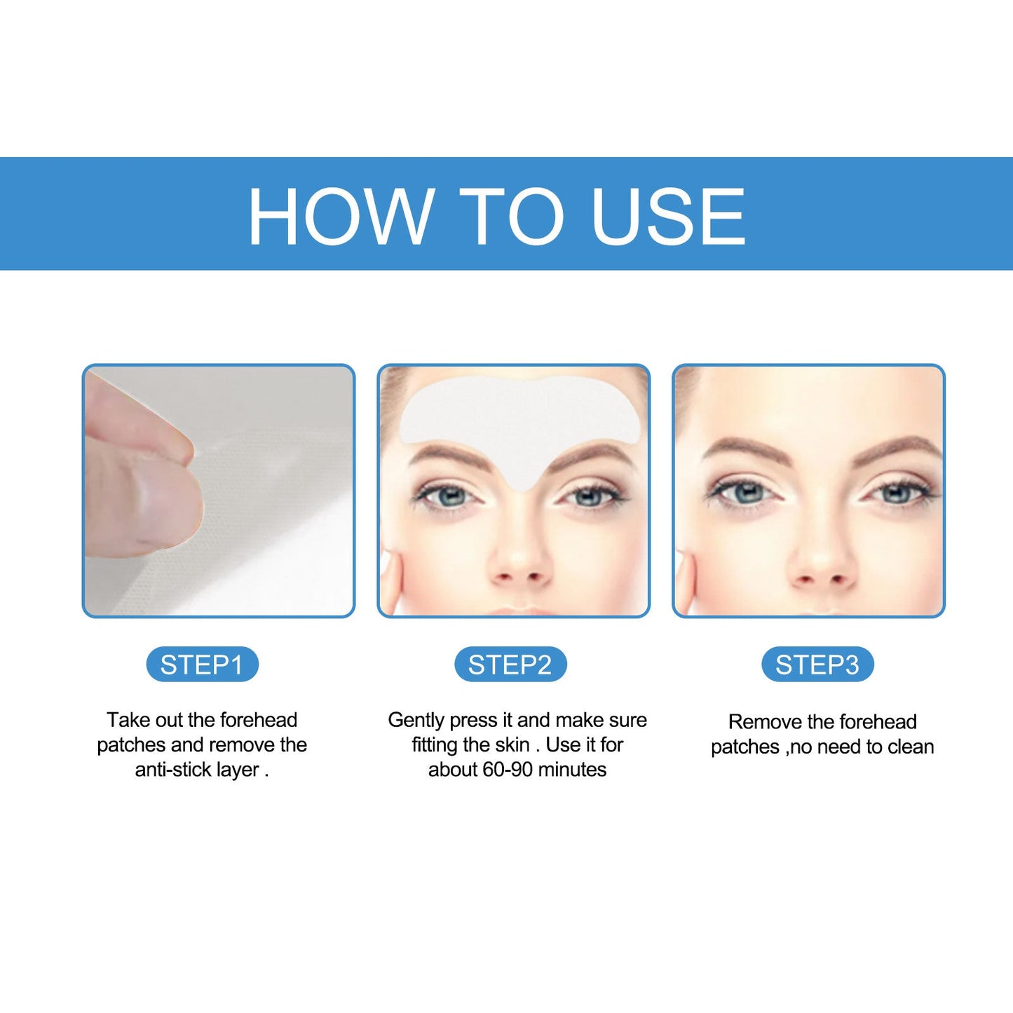 Forehead Care Patch Reduces Raised Head Lines, Firming Skin, Hydrating And Smoothing Skin Patch