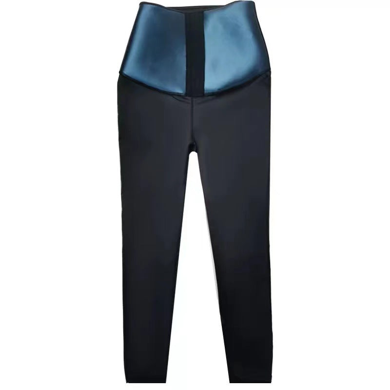 European and American breasted abdominal compression sweatpants, cropped pants, waist cinching yoga pants