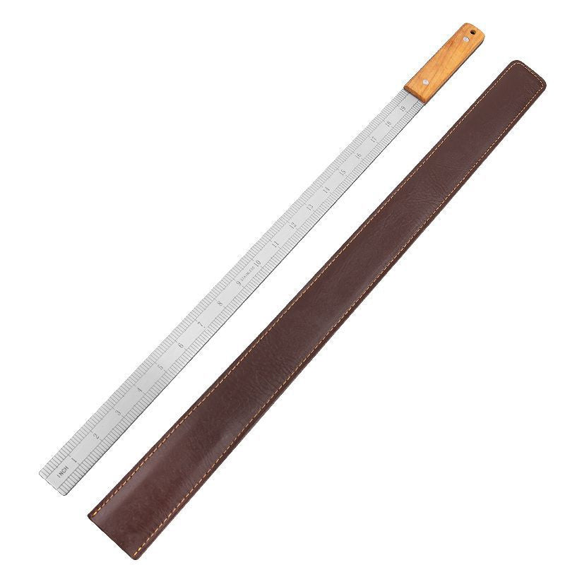 20 - Inch Dual - Scale Stainless Steel Ruler, thickened quenched steel, with random lanyard, great for drawing & measuring.