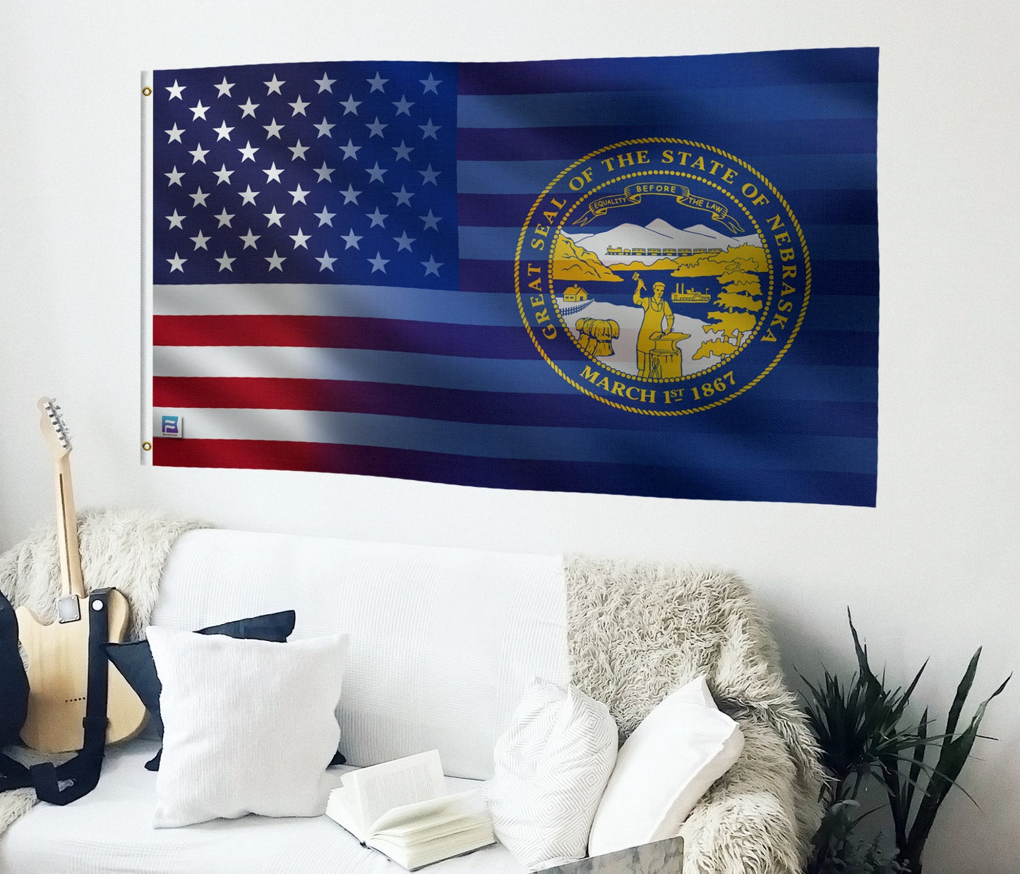 Nebraska & American Flag Blend