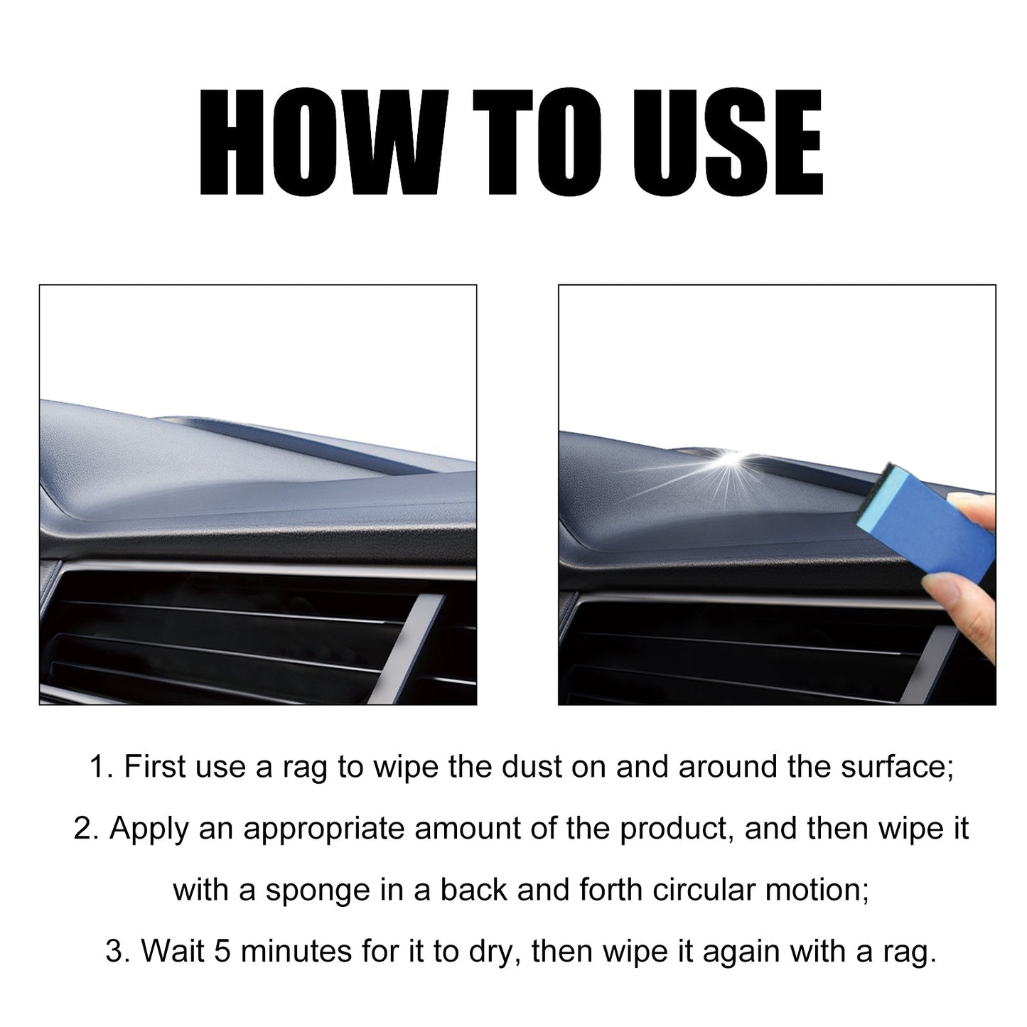Plastic Restorer, Clean Interior Seat Dashboard Decontamination Polish Maintenance Refurbished Cleaner