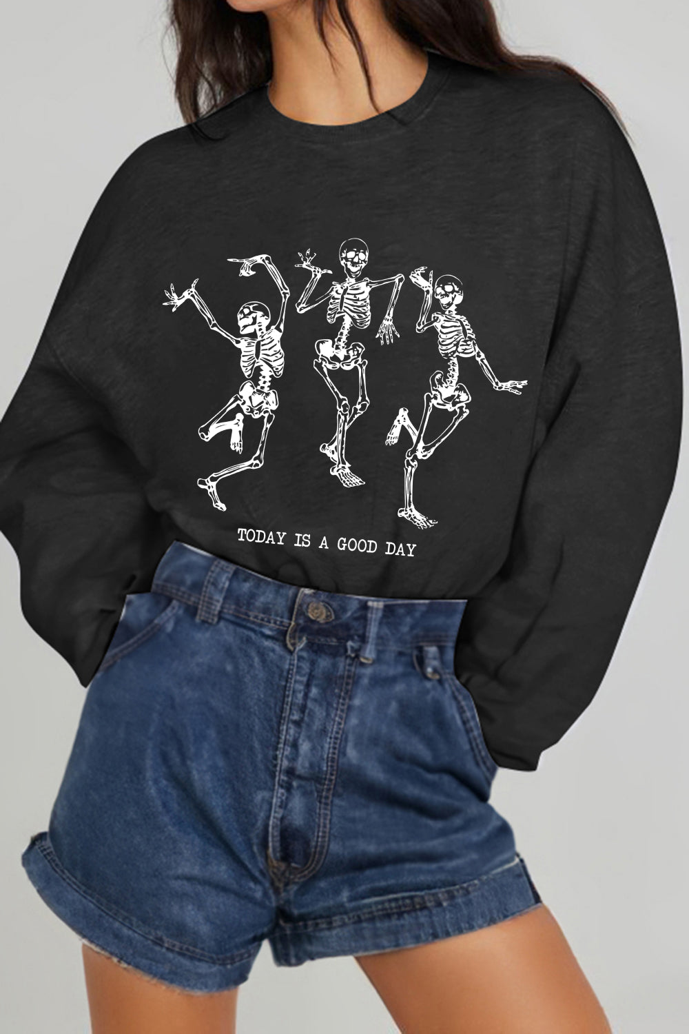 Simply Love Full Size TODAY IS A GOOD DAY Graphic Sweatshirt