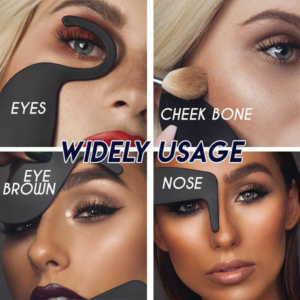 Makeup Curve Contour Mask Contourer Makeup Multifunctional Eyeliner Caliper Beauty Tool Tablet