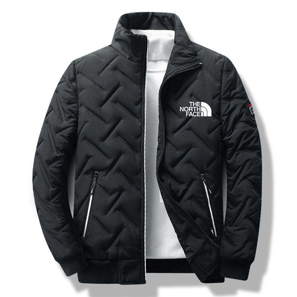 Men's Diamond Shaped Cotton Coat with Fleece