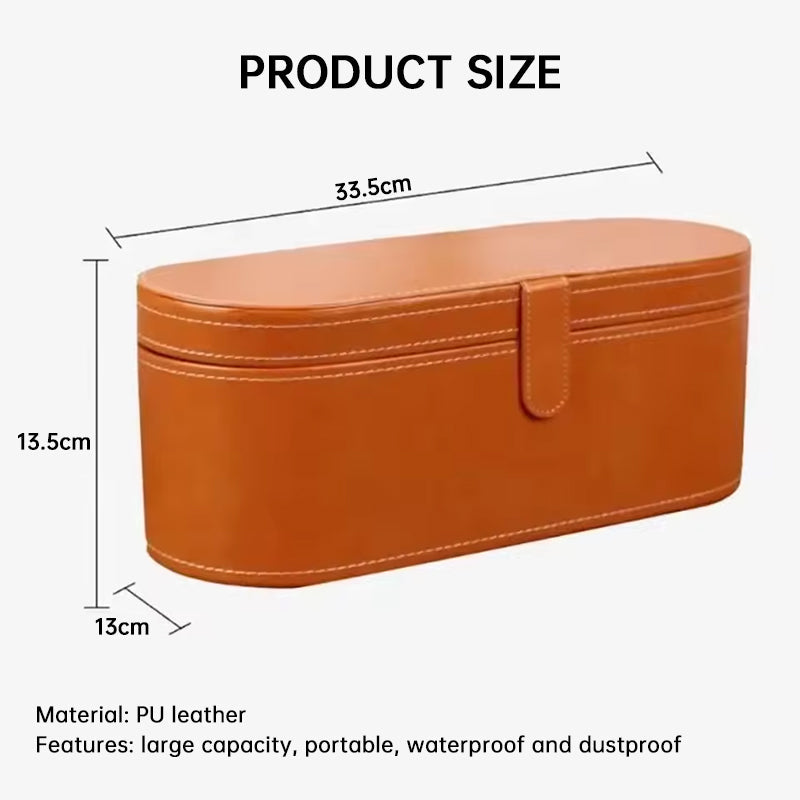 Portable PU - leather travel case for Dyson Supersonic, for storage, protection and dust - proofing.