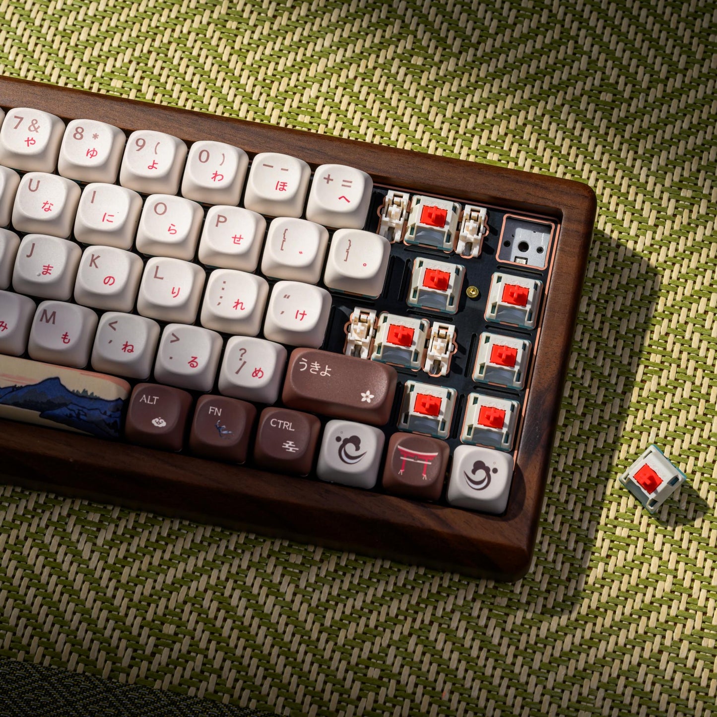 XVX MU68 FujiWave VIA Wireless Wooden Mechanical Keyboard