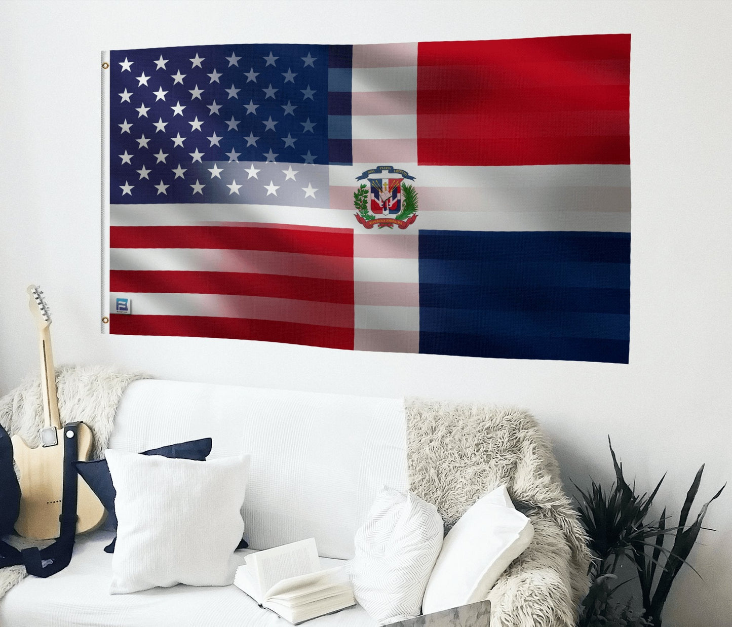 Dominican American Hybrid Flag