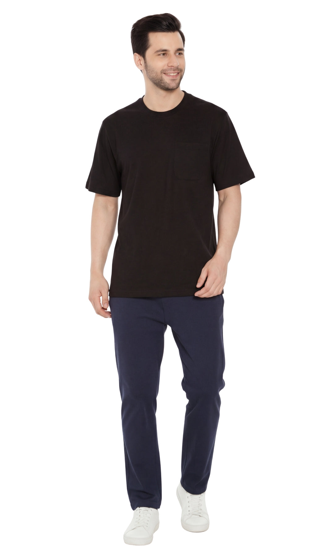Men’s Heavyweight Short Sleeve Crew Neck T-Shirt – Regular Fit Cotton Blend with Chest Pocket