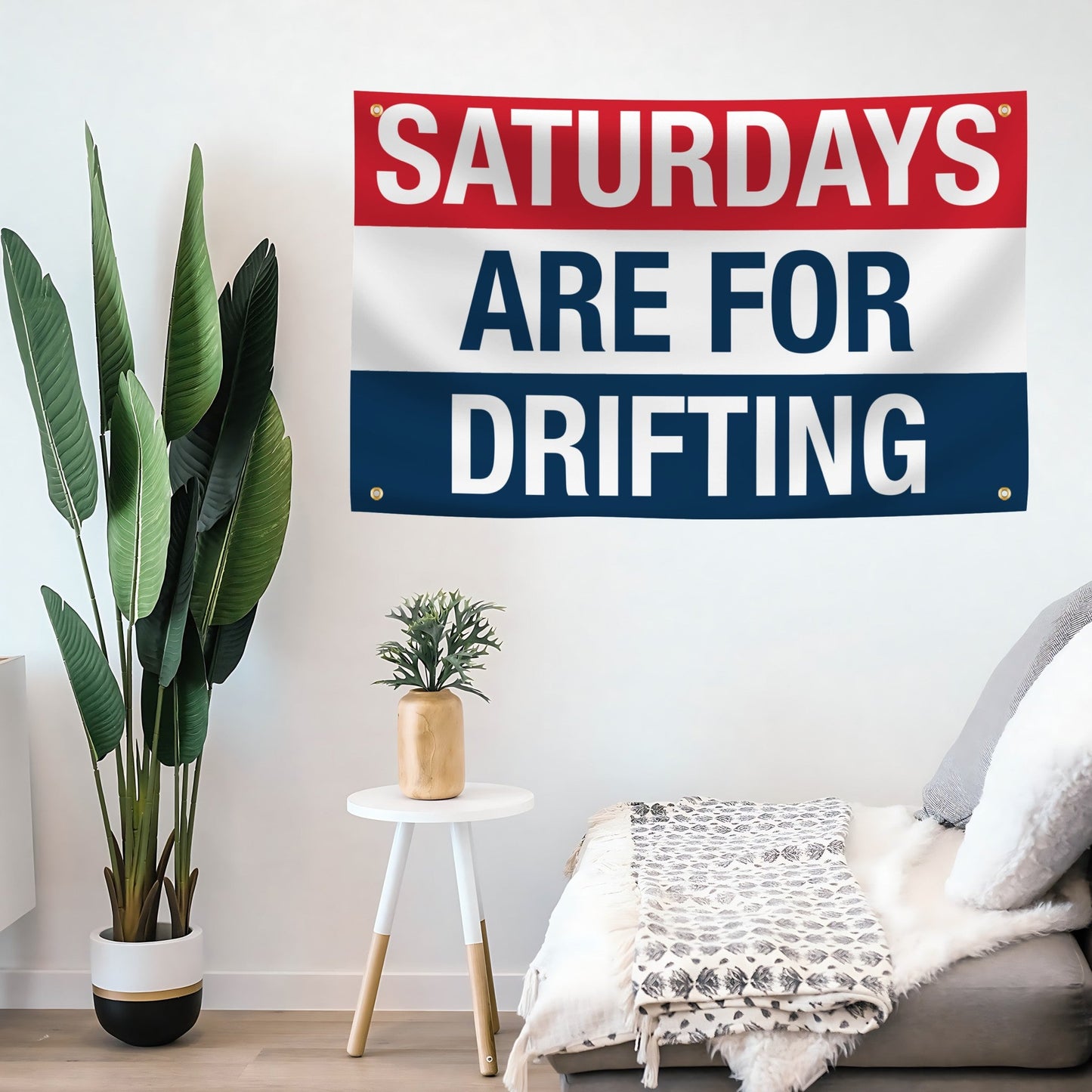 Saturdays Are for Drifting Flag