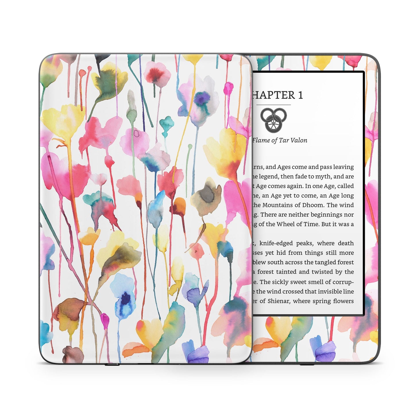 Watercolor Wild Flowers - Amazon Kindle Skin
