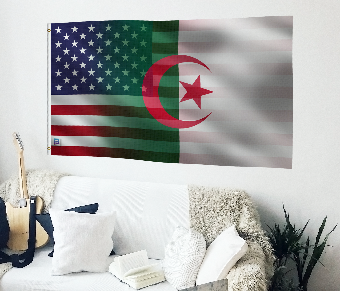 Algerian American Hybrid Flag