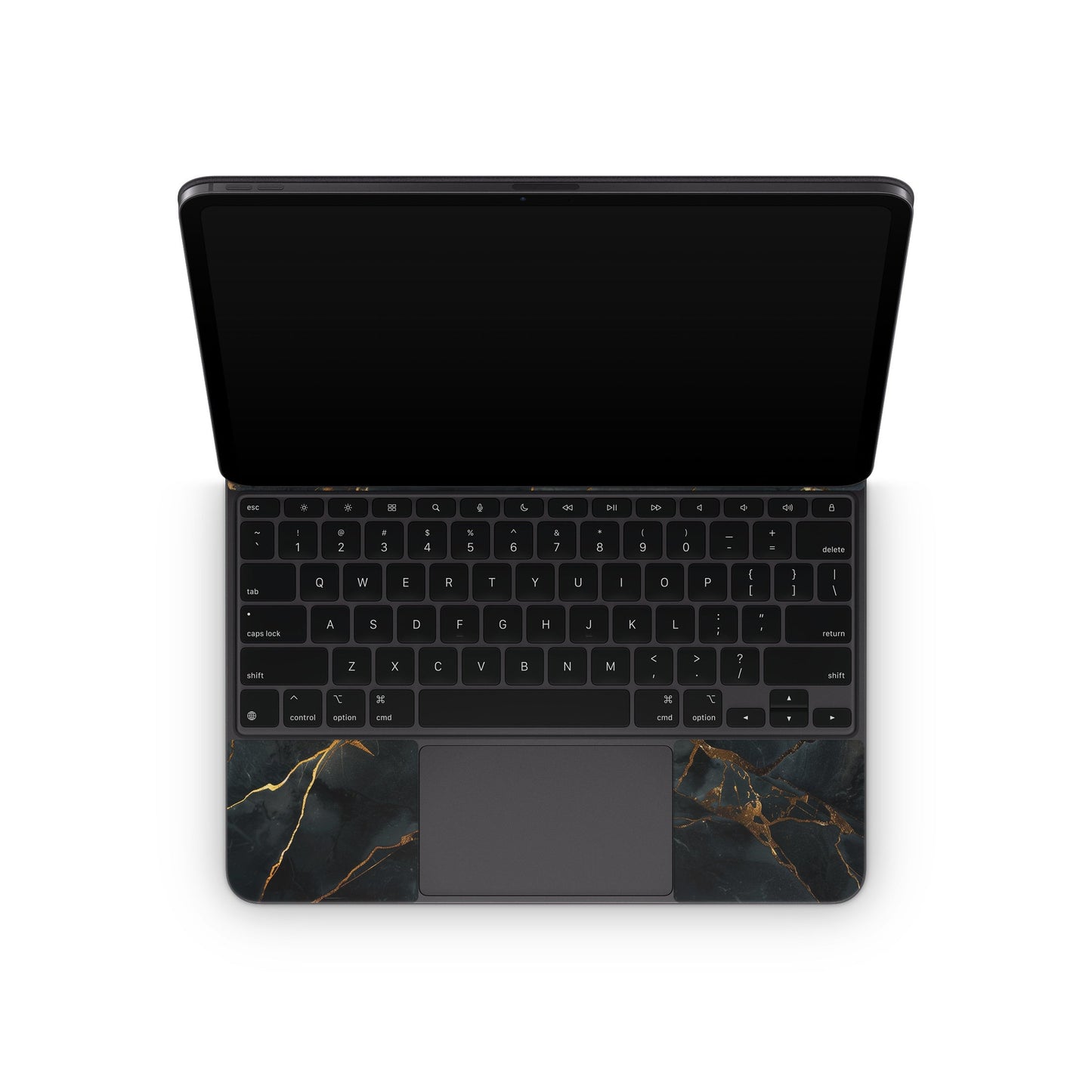 Repaired Black Marble - Apple Magic Keyboard for iPad Skin