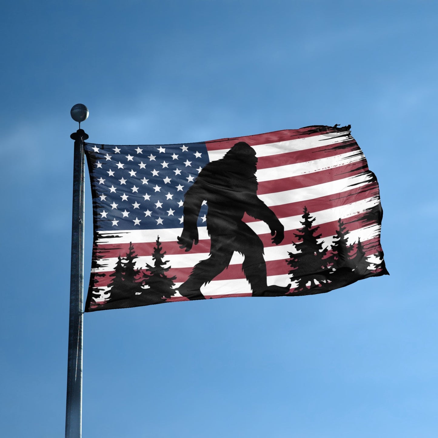 Bigfoot American Flag