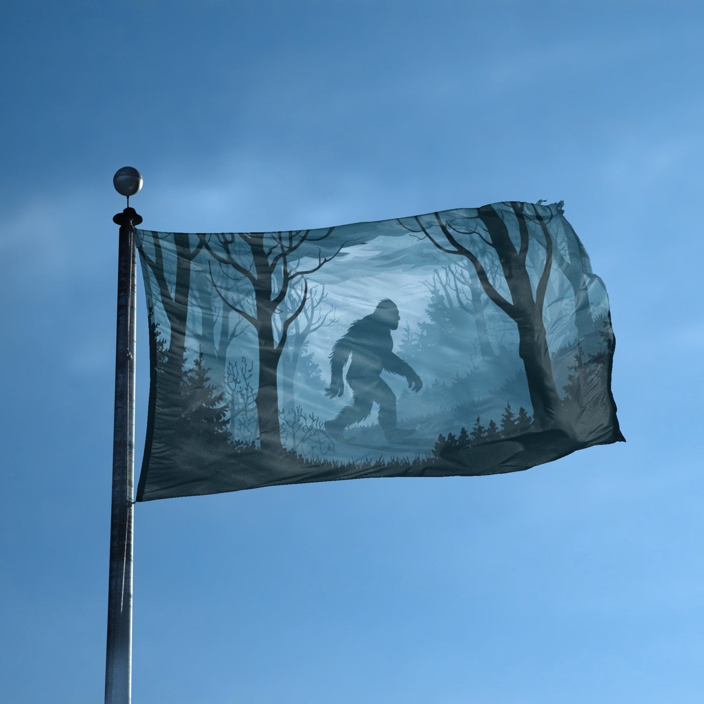 Bigfoot Dark Forest Flag