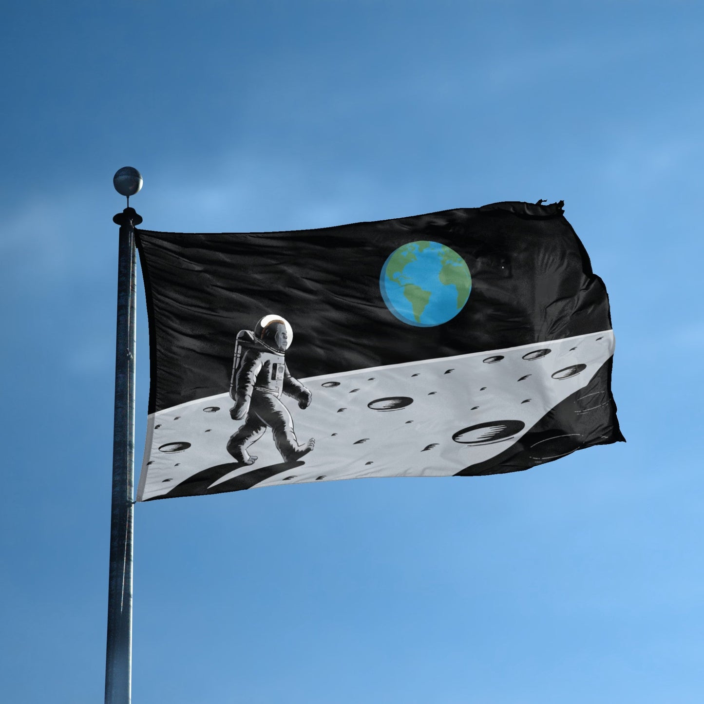 Bigfoot Moon Landing Flag