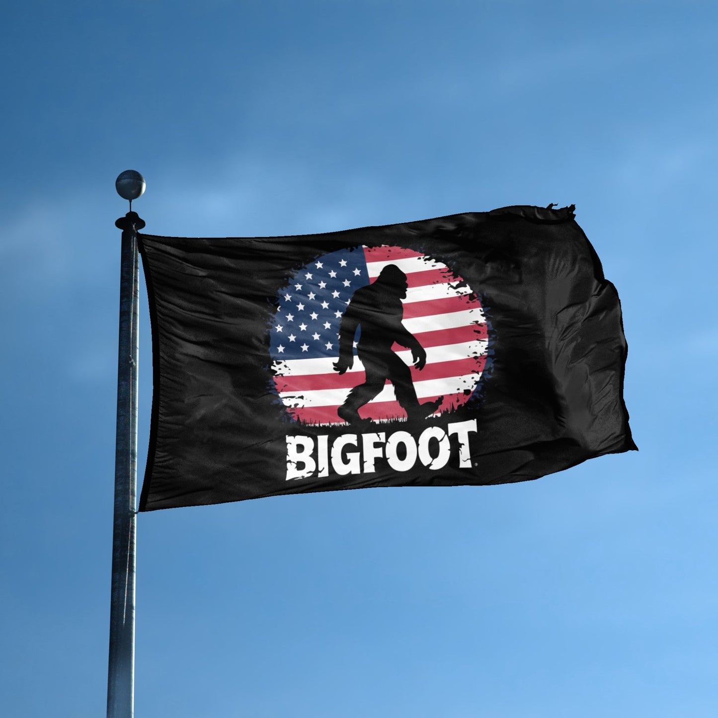 Bigfoot Patriotic Flag
