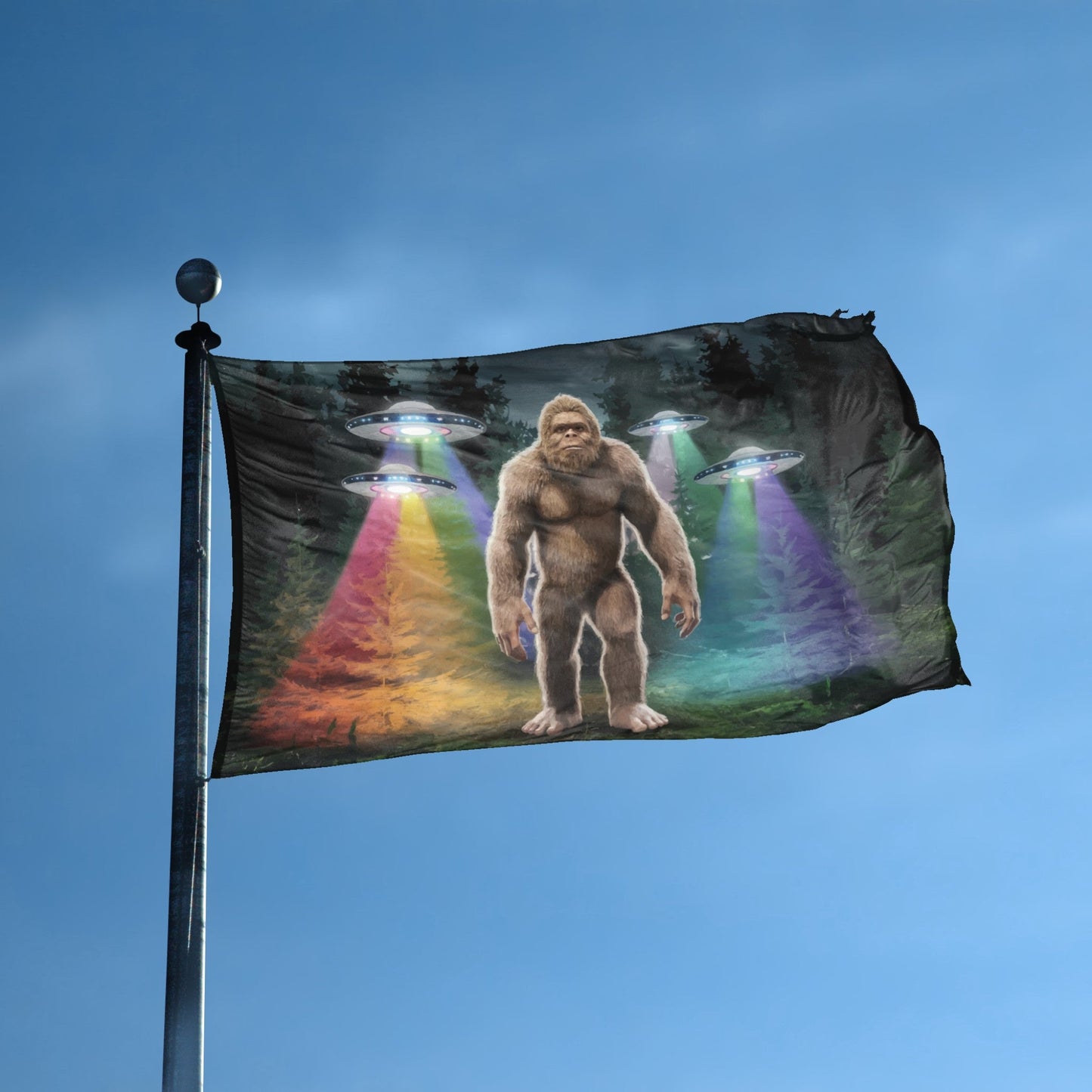 Bigfoot UFO Flag