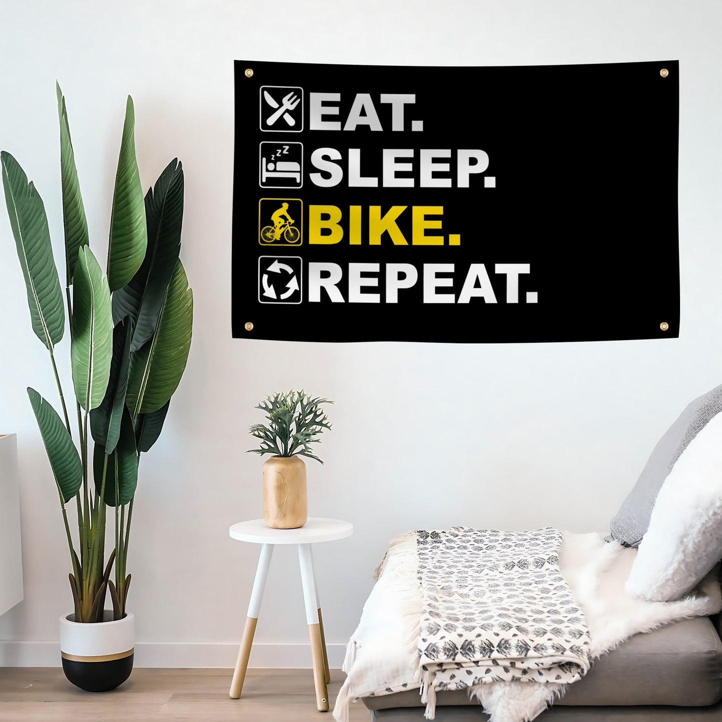 Eat Sleep Bike Repeat Flag