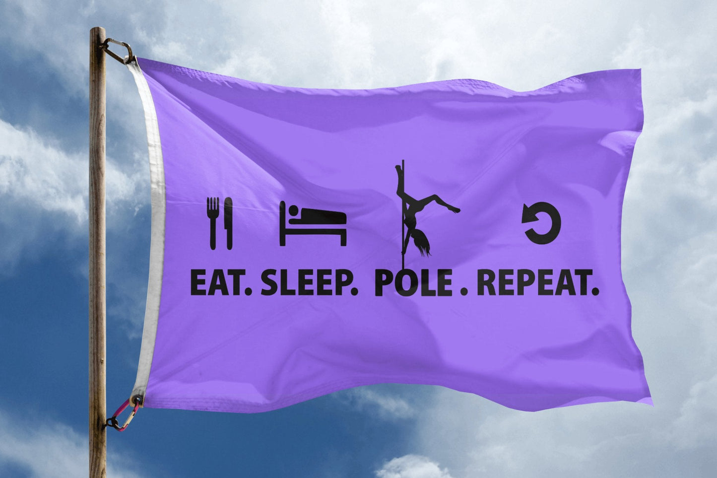 Eat Sleep Pole Repeat Flag