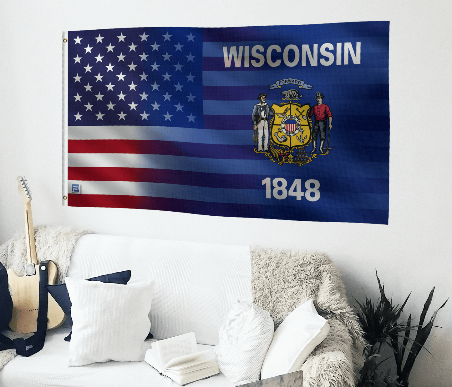 Wisconsin & American Flag Blend