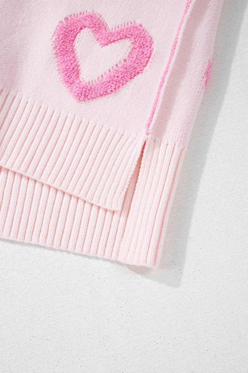 Heart Shape Bubble Sleeve Baggy Sweater