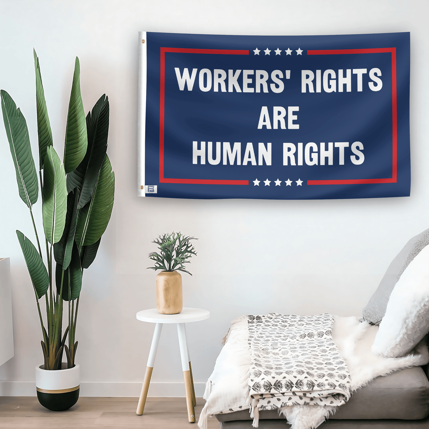 Workers’ Rights Are Human Rights Political Flag