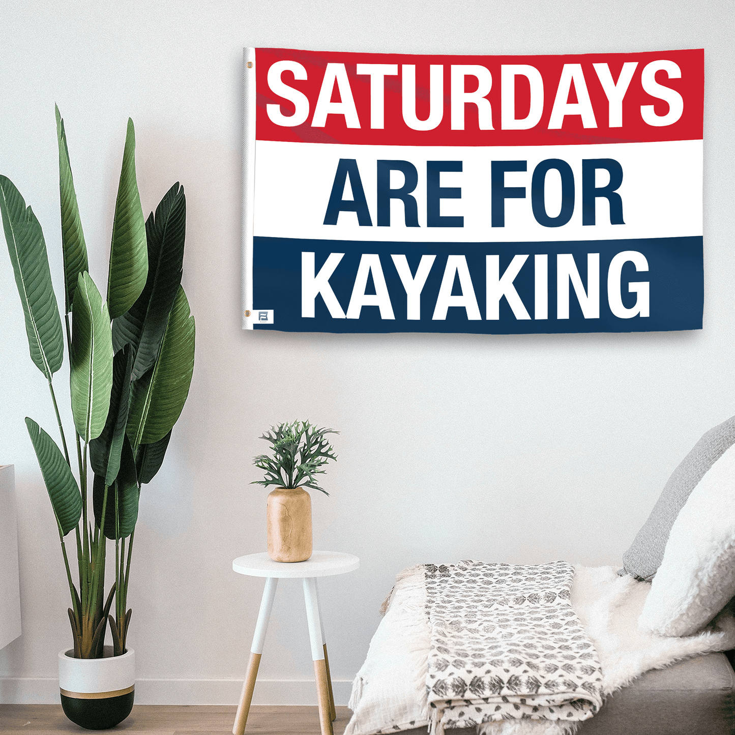 Saturdays Are for Kayaking Flag