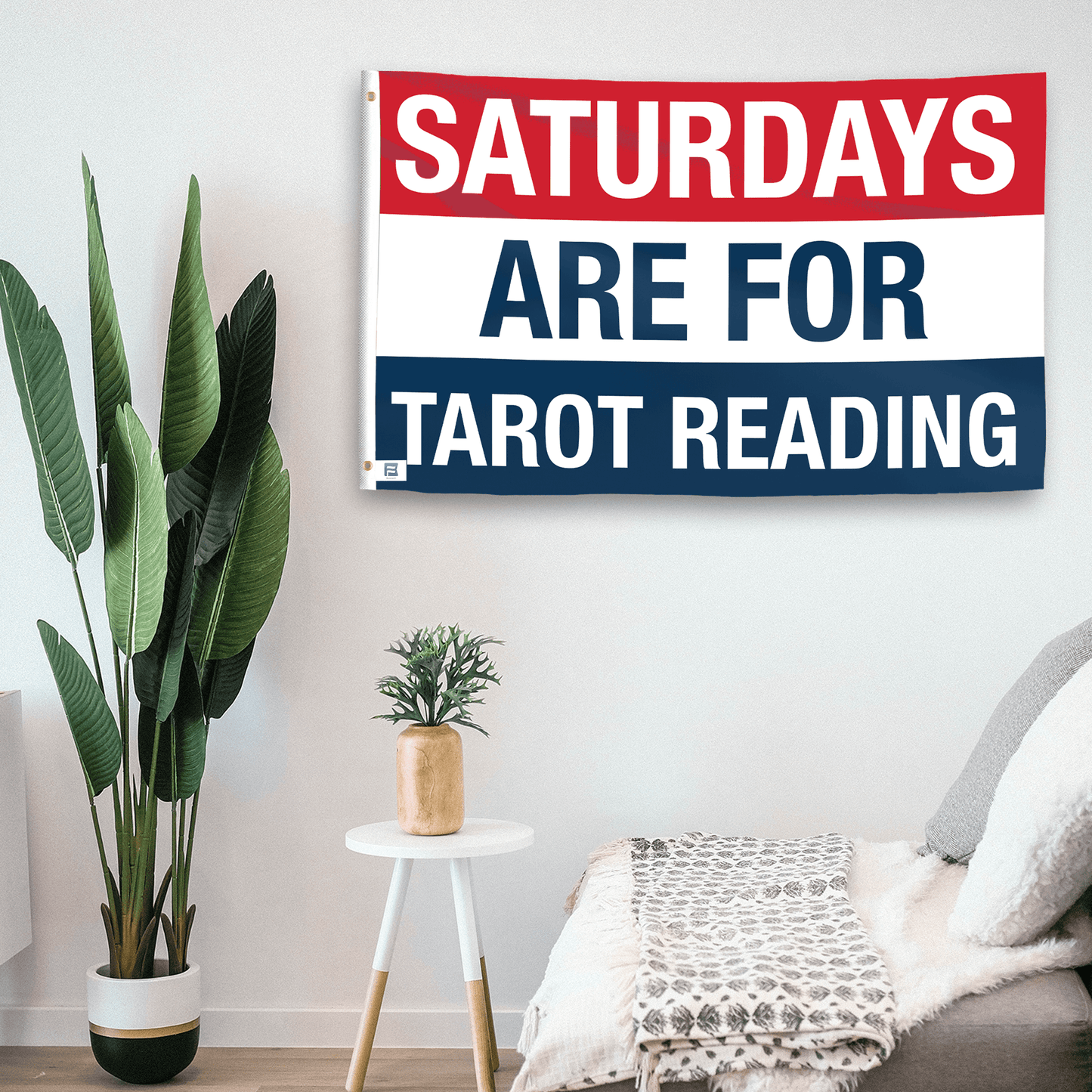 Saturdays Are for Tarot Reading Flag
