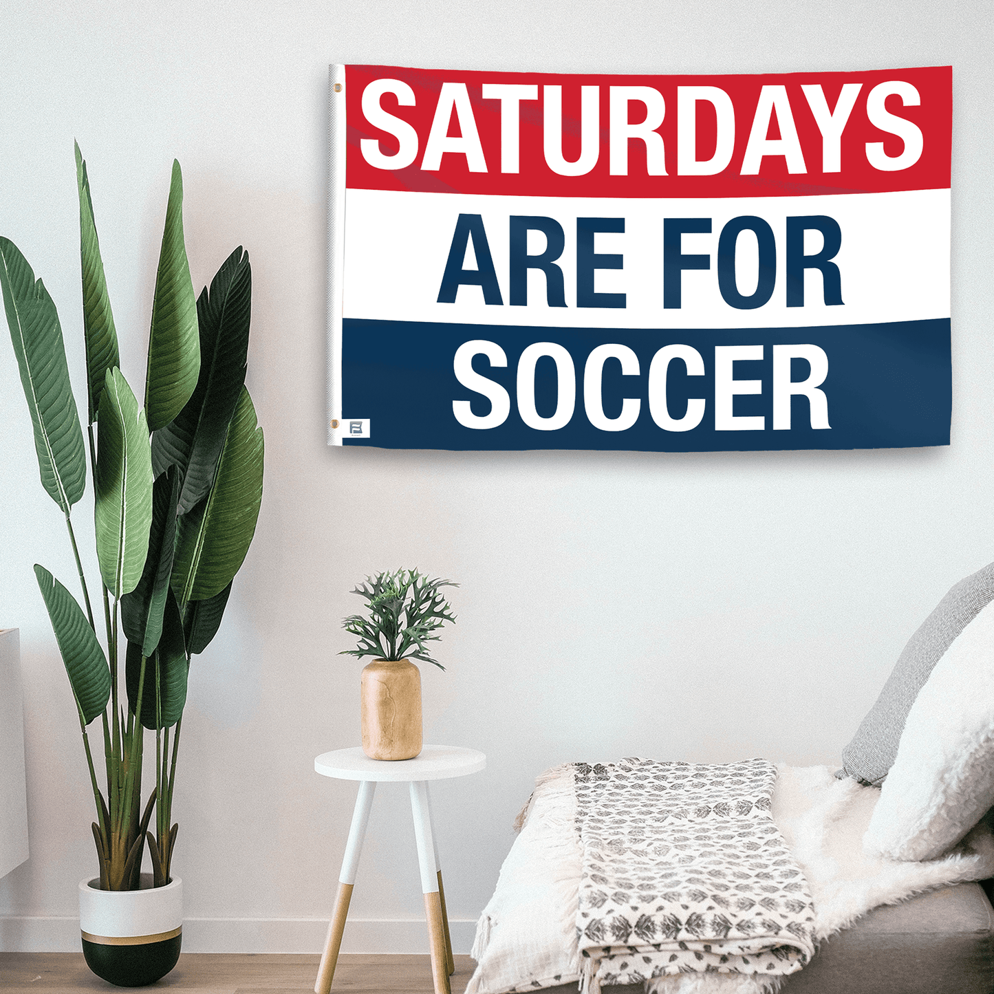 Saturdays Are for Soccer Flag