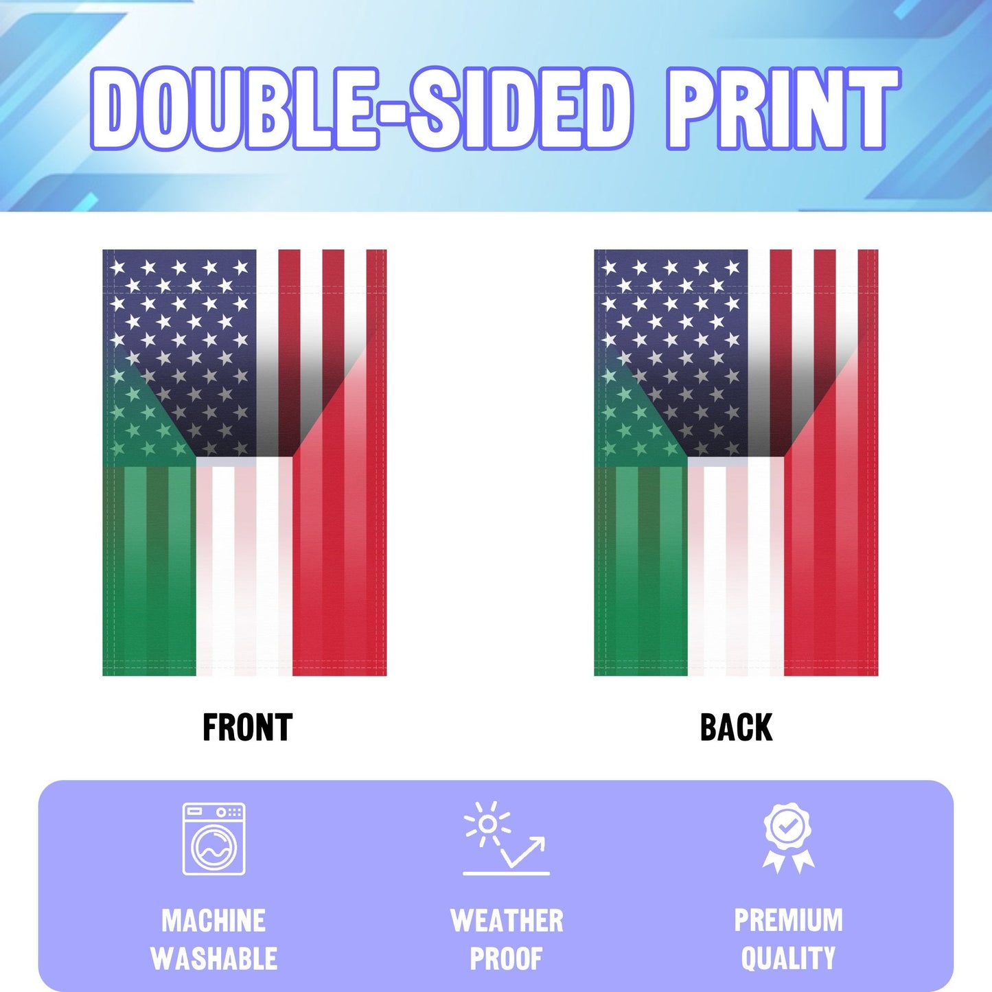 Kuwaiti American Garden Flag