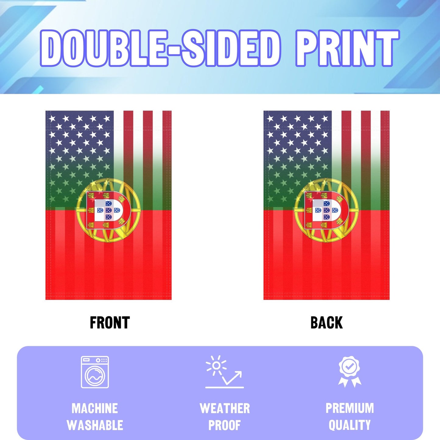 Portuguese American Garden Flag