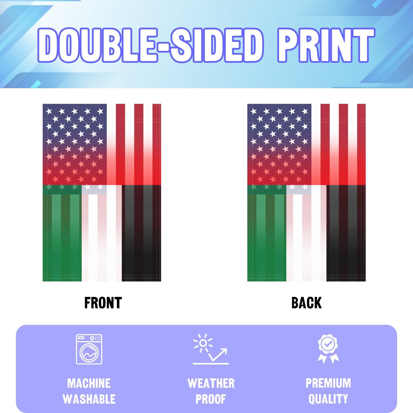 Emirati American Garden Flag