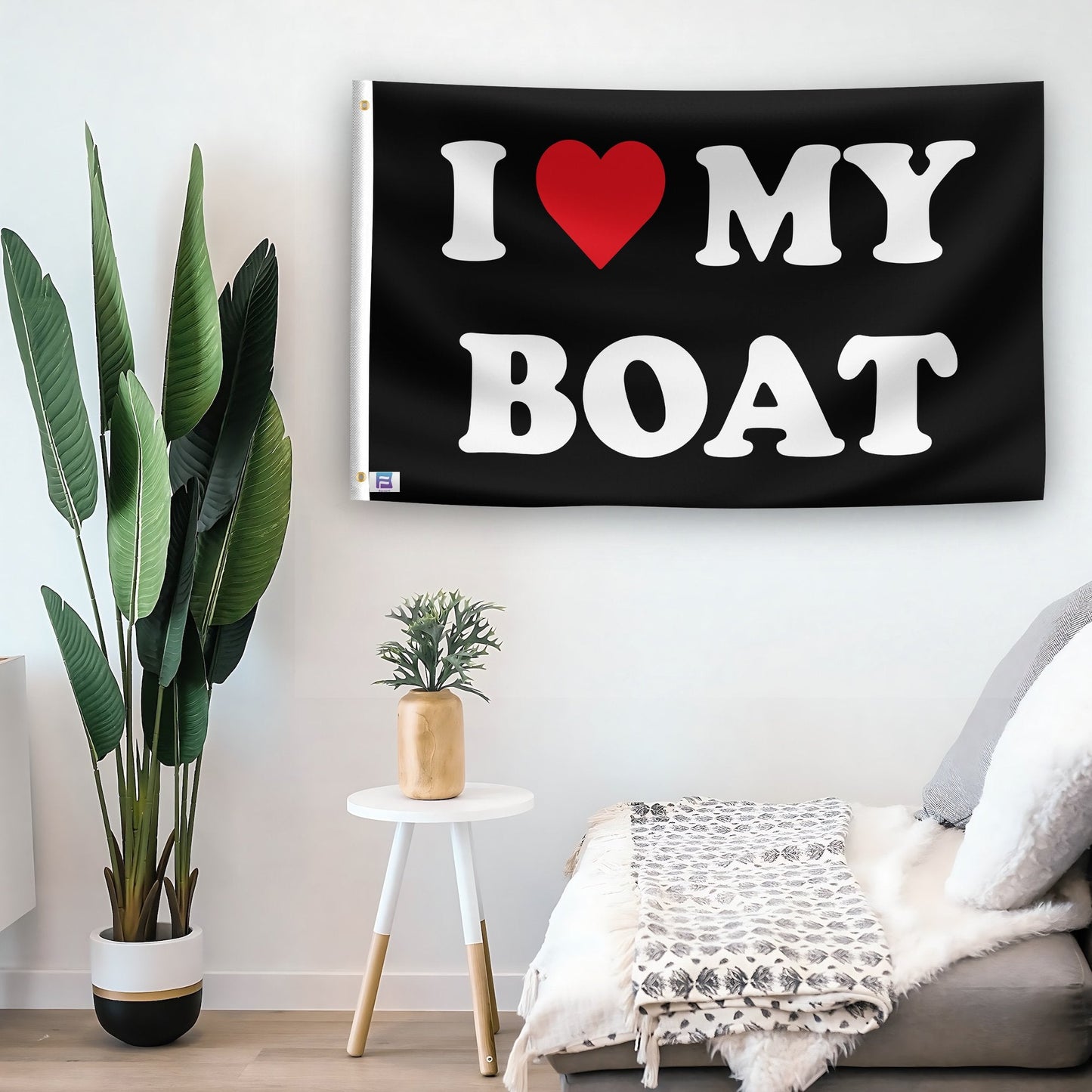 I Love My Boat Flag