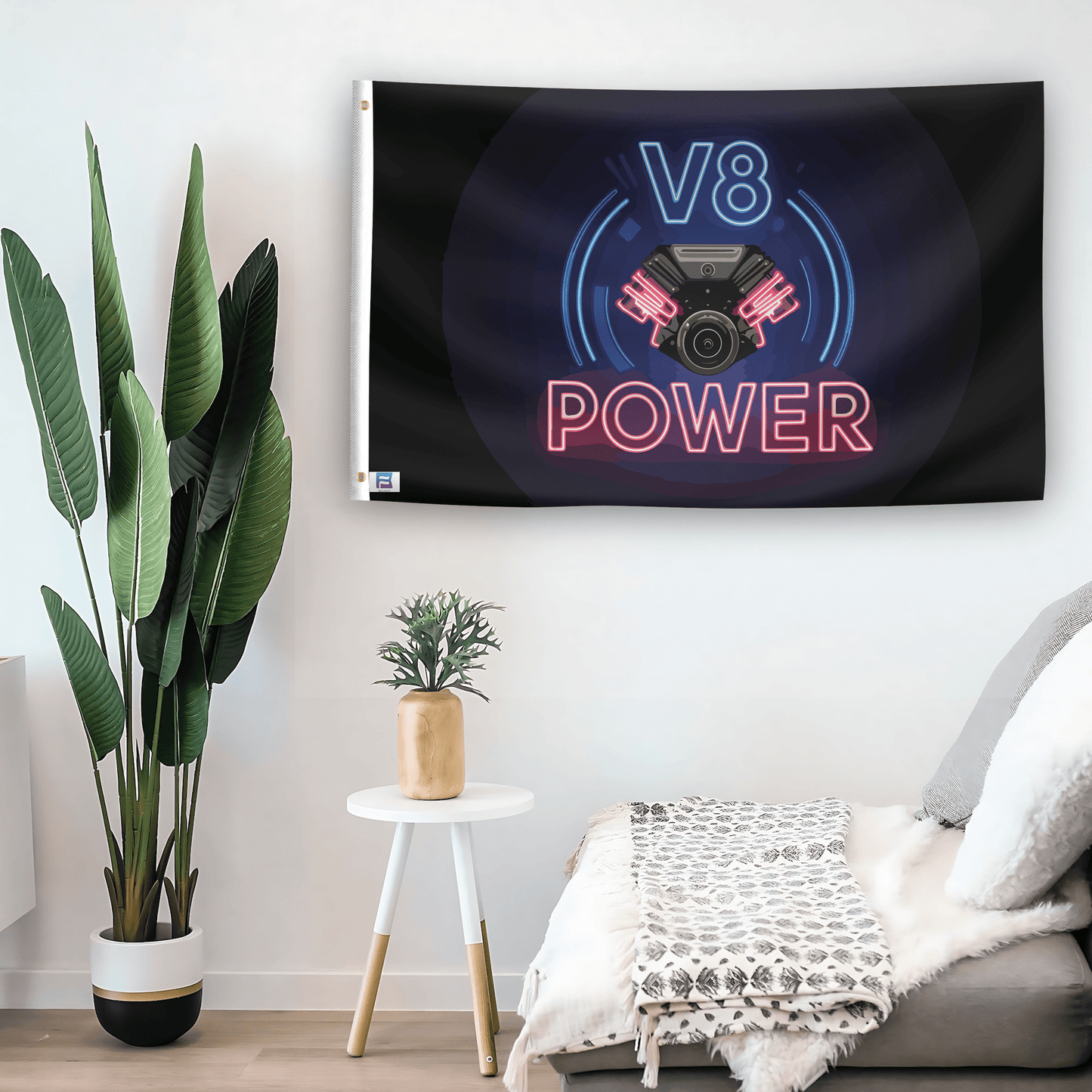 V8 Power Flag