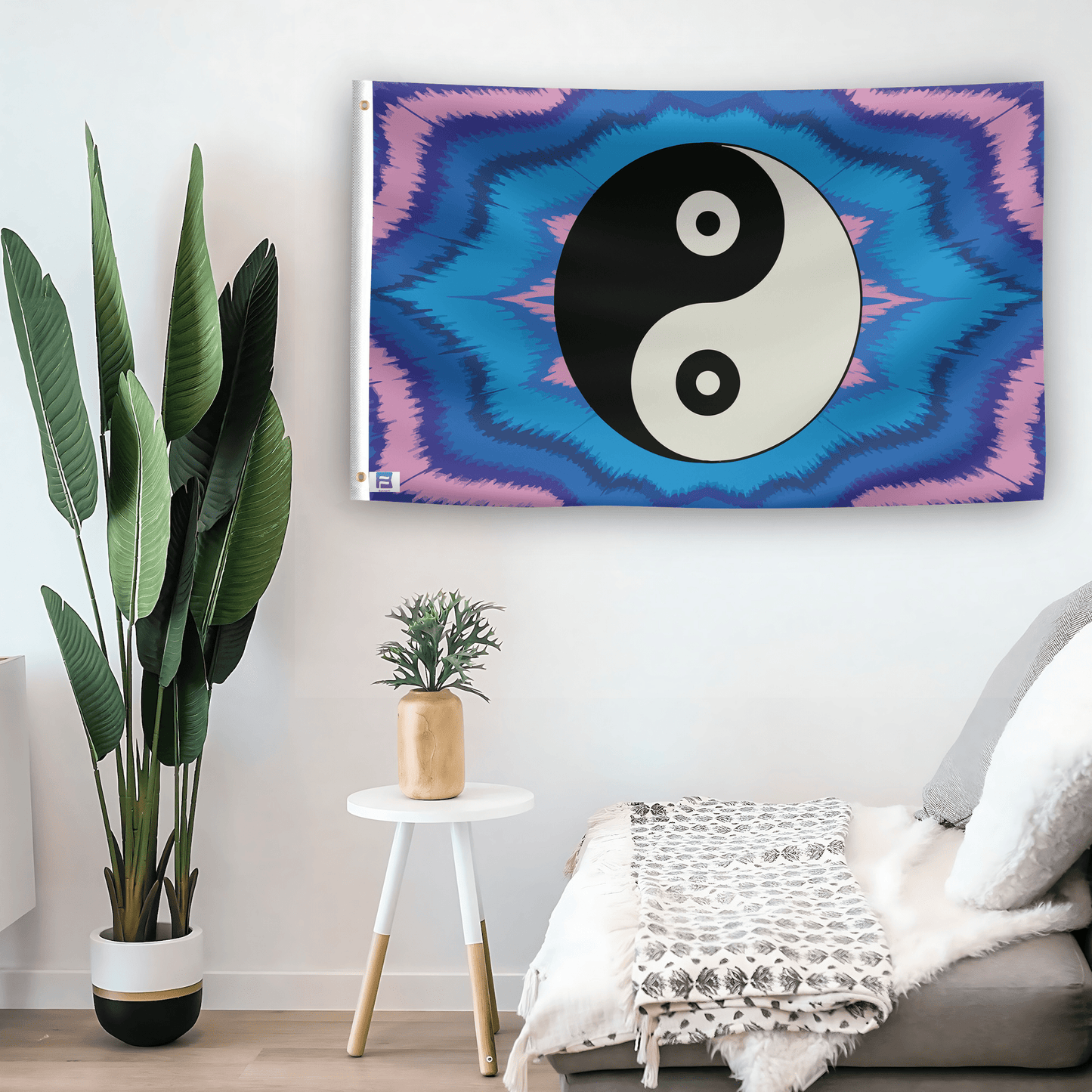 Yin and Yang Symbol Flag