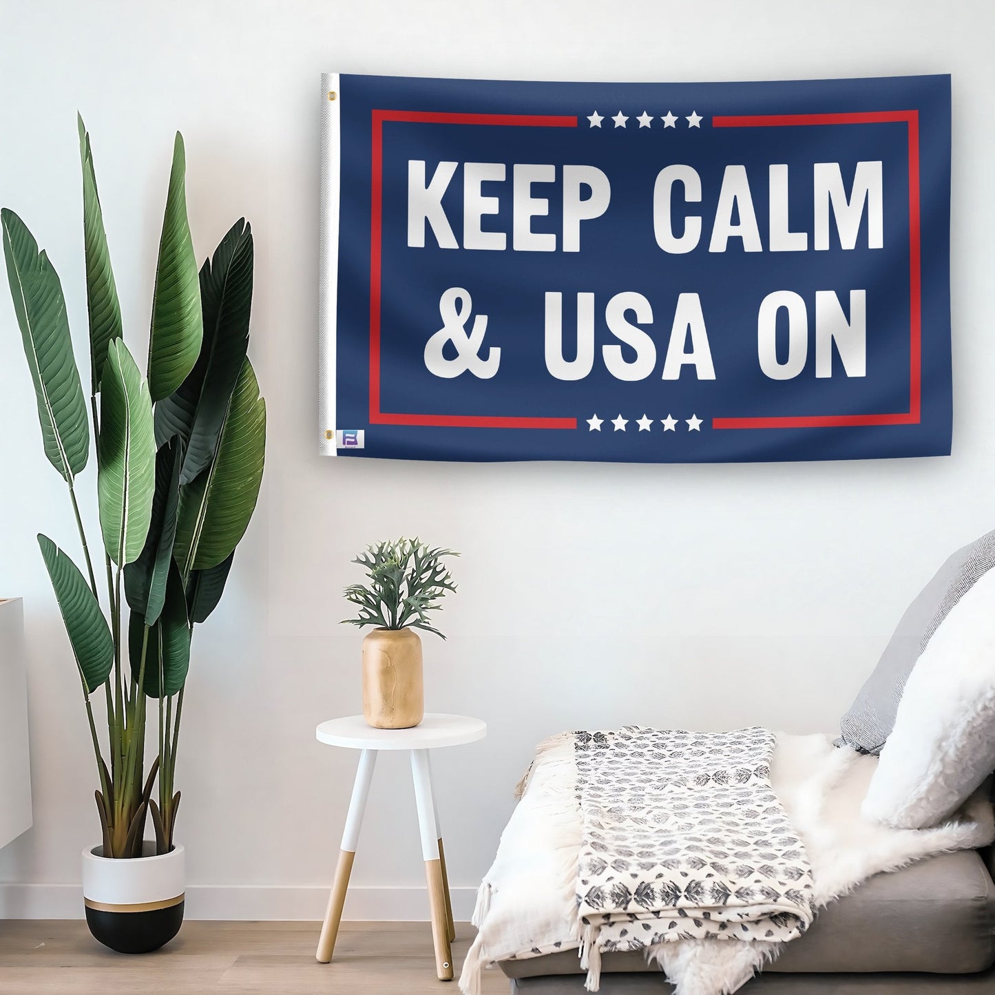 Keep Calm And USA On Political Flag