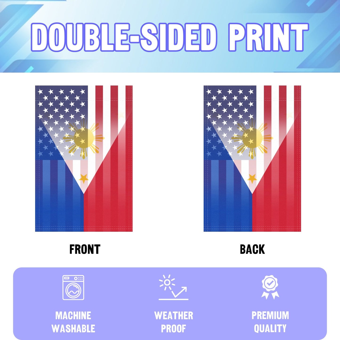 Filipino American Garden Flag