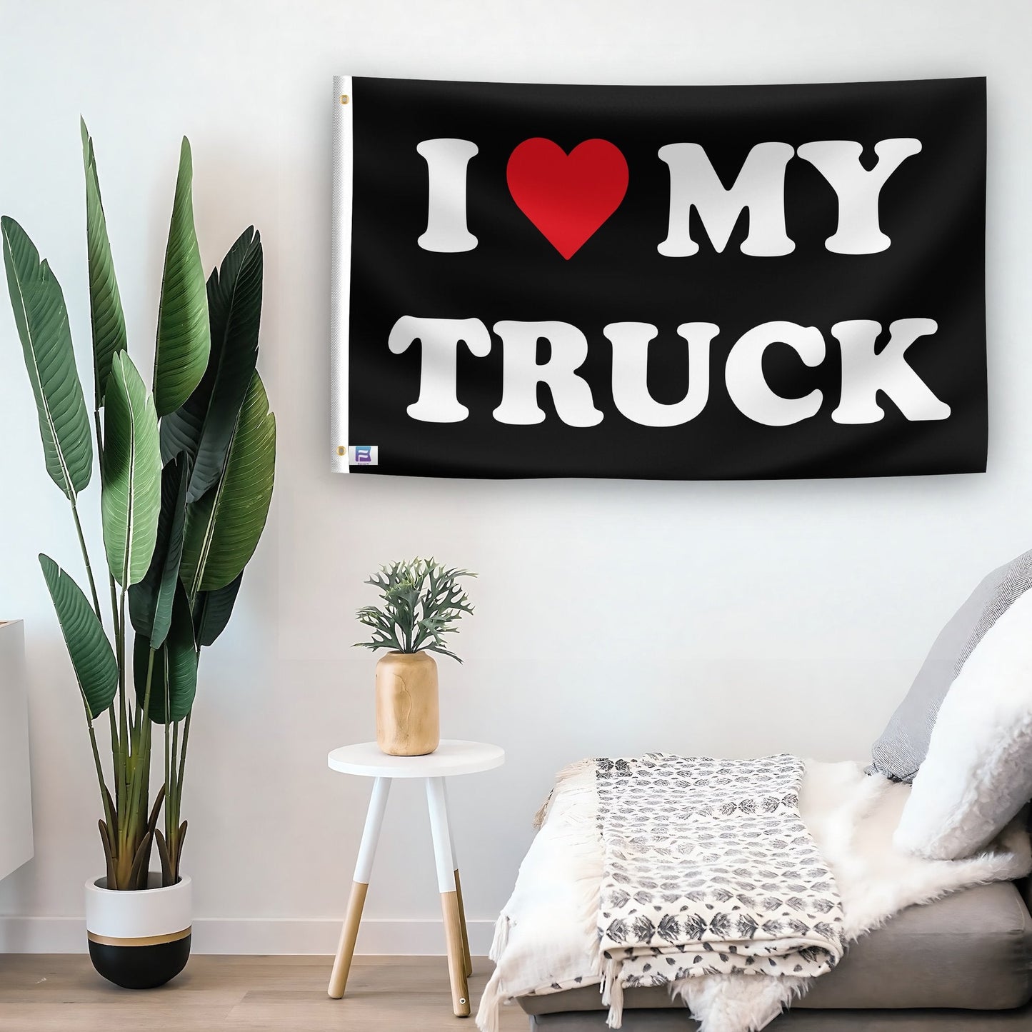 I Love My Truck Flag