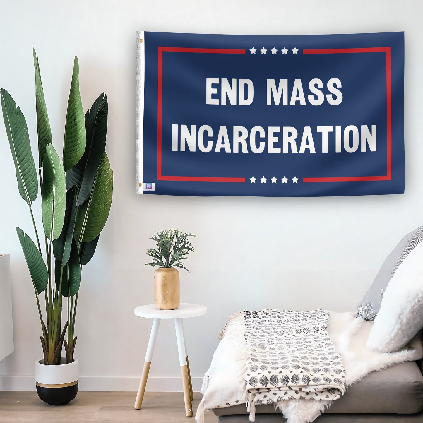 End Mass Incarceration Political Flag