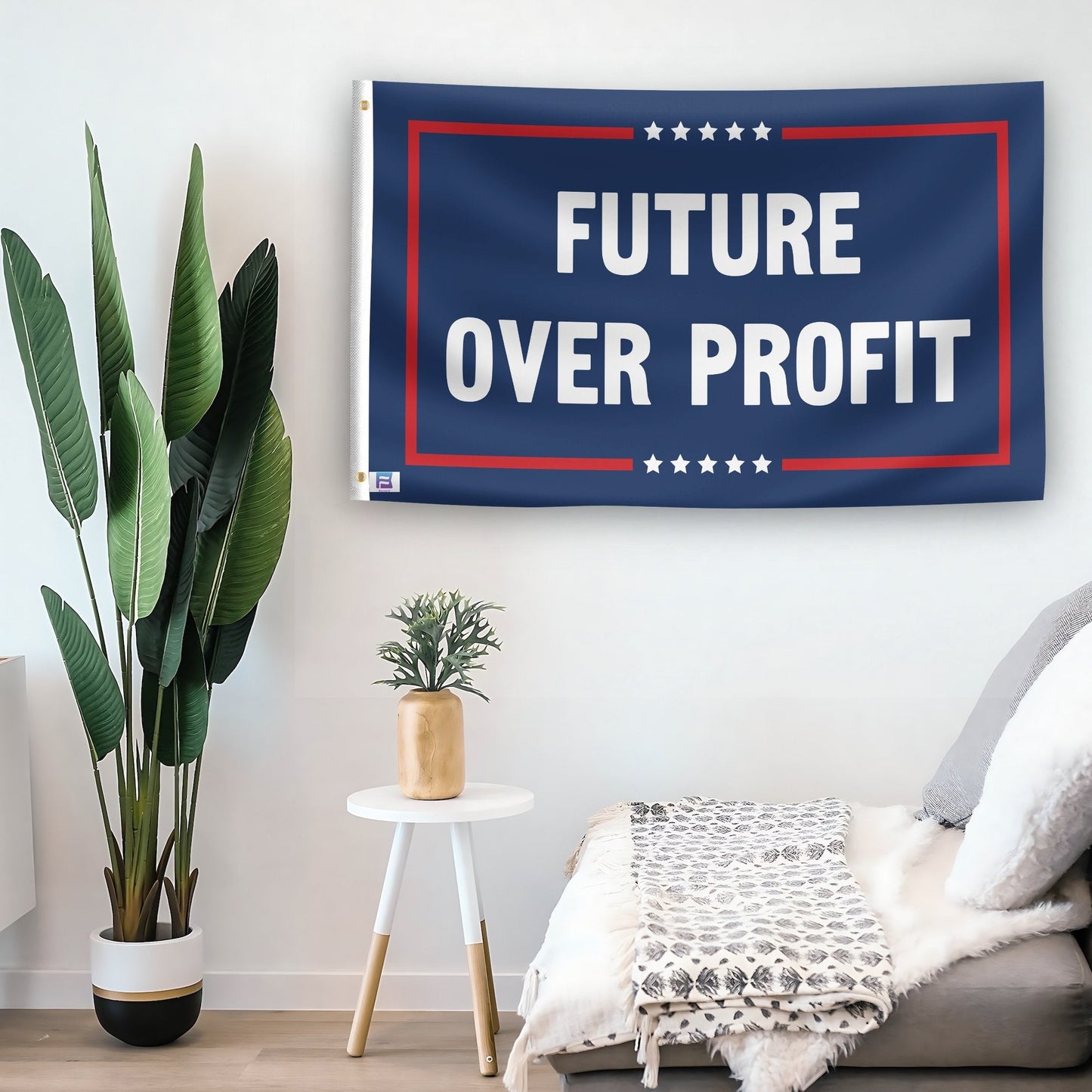 Future Over Profit Political Flag