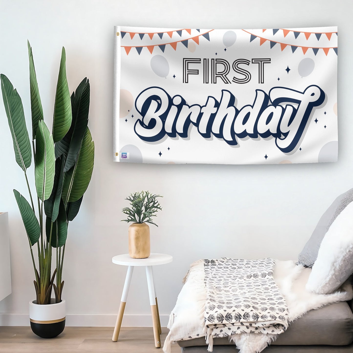 First Birthday Flag