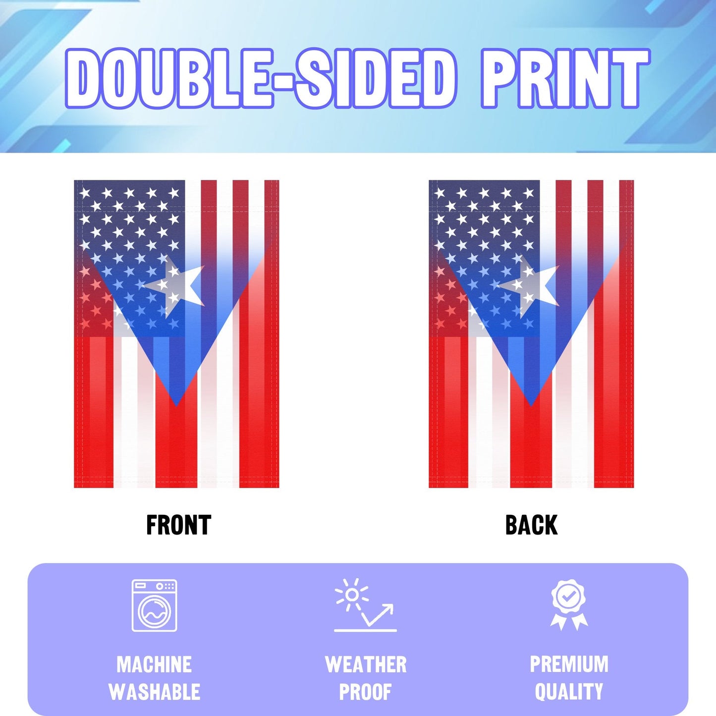 Puerto Rican American Garden Flag