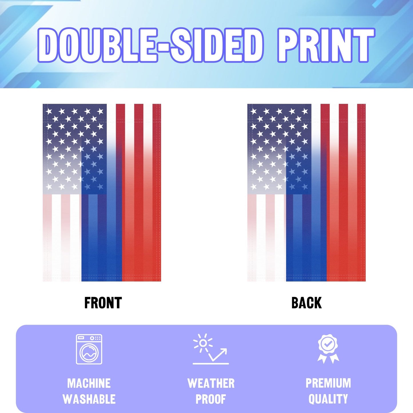 Russian American Garden Flag
