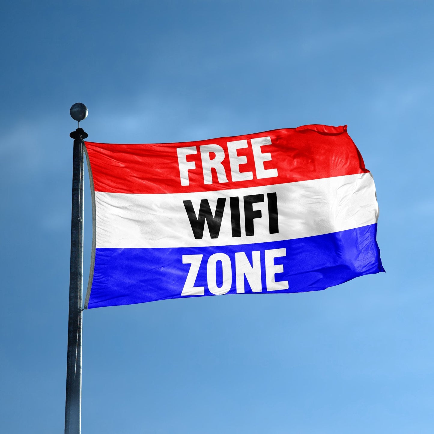 Free Wifi Zone Business Storefront Flag