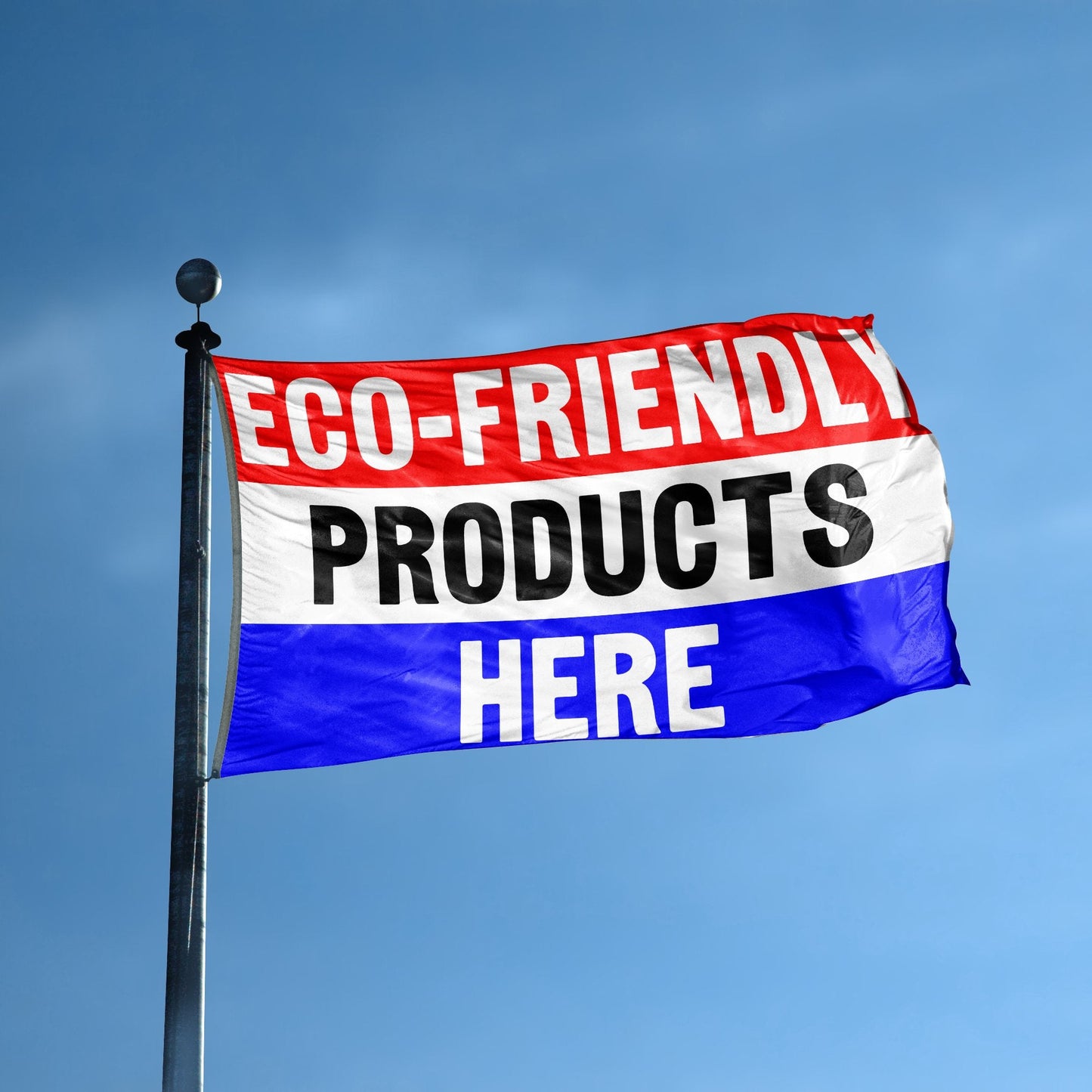 Eco-friendly Products Here Business Flag