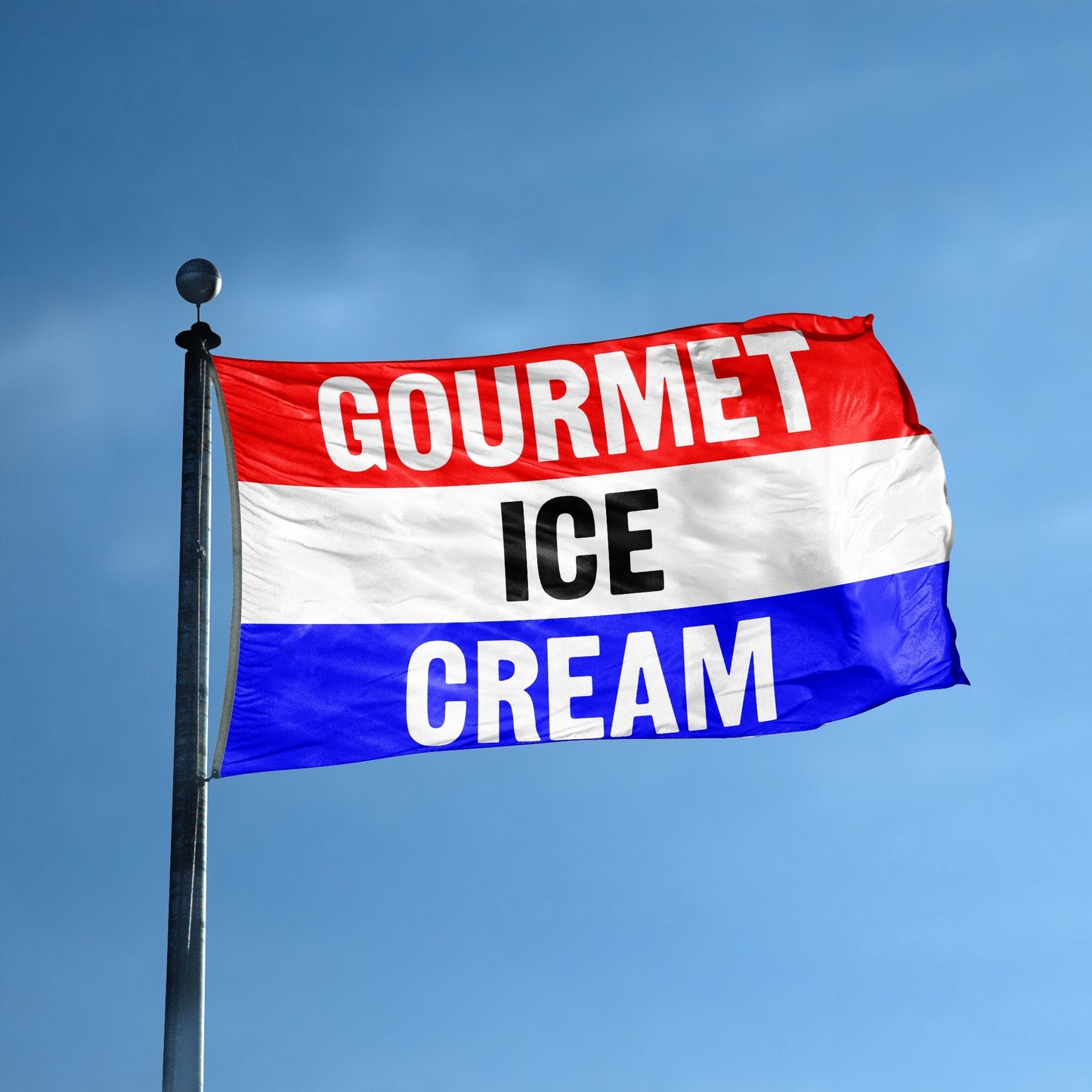 Gourmet Ice Cream Business Storefront Flag