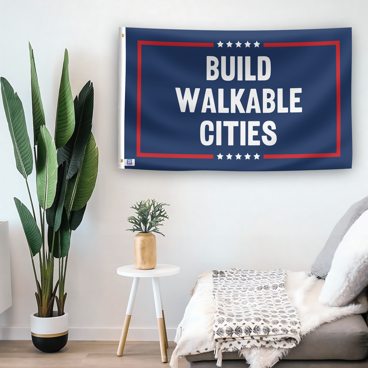Build Walkable Cities Political Flag